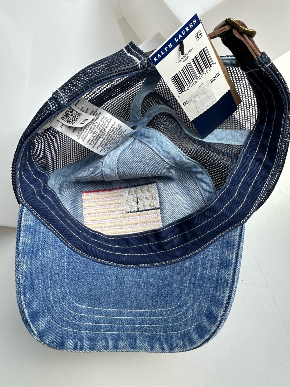 Polo Ralph Lauren Flag Trucker Ball Cap Hat NWT - Picture 4 of 10